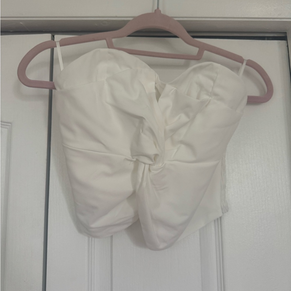 SHEIN White Strapless Top